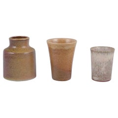 Elly and Wilhelm Kuch. Three unique ceramic vases. 1980s