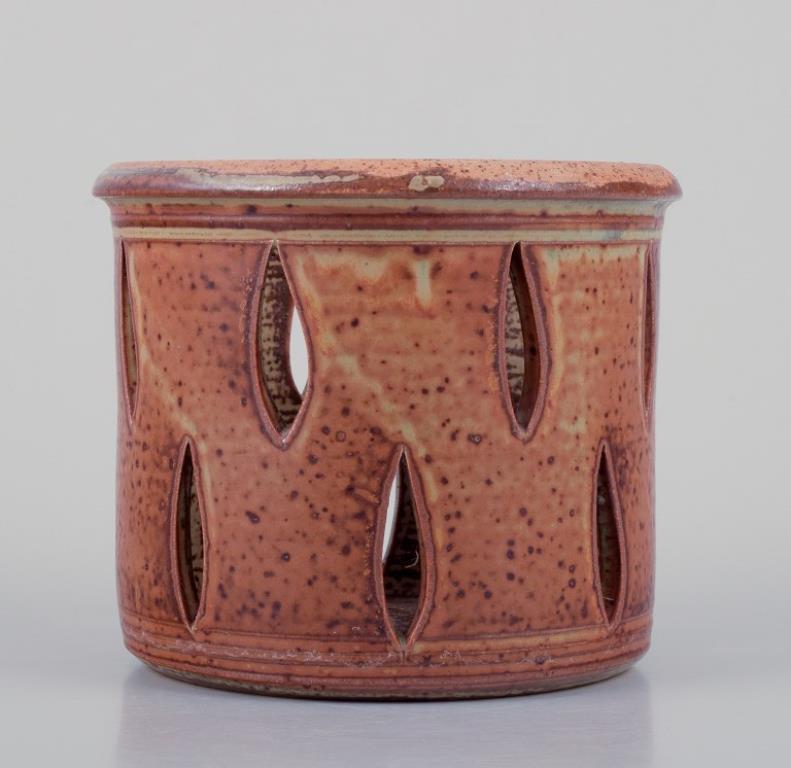 Glazed Elly and Wilhelm Kuch. Two unique ceramic plant pot covers. 1980s For Sale