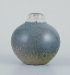 Elly Kuch and Wilhelm Kuch. Ceramic vase  in green and blue tones.