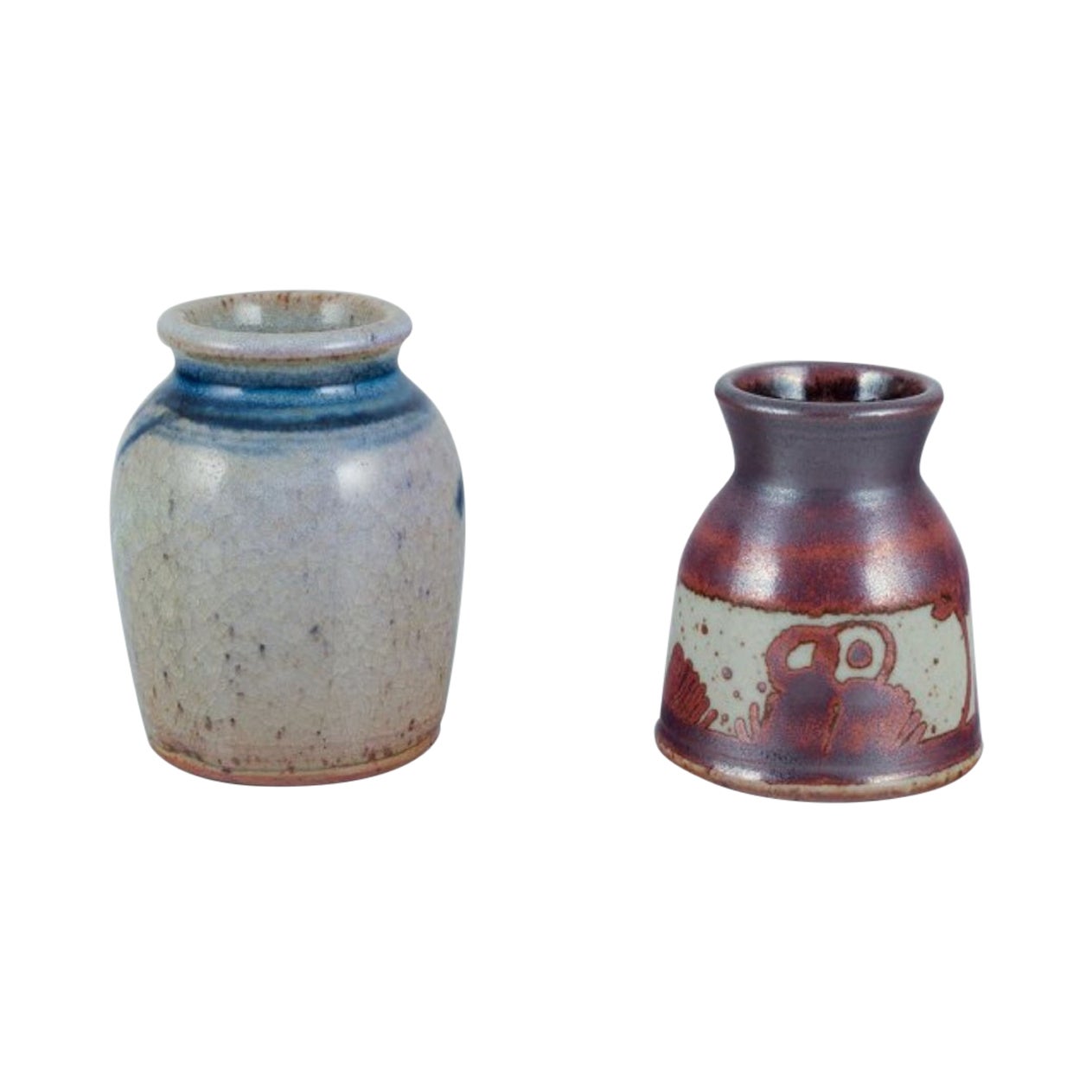 Elly Kuch et Wilhelm Kuch. Deux vases en céramique. 1980s