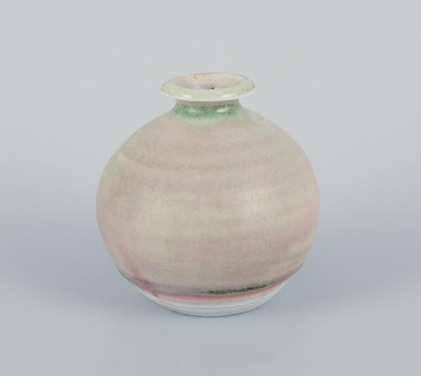 German Elly Kuch and Wilhelm Kuch. Two ceramic vases with sand-colored glaze. For Sale