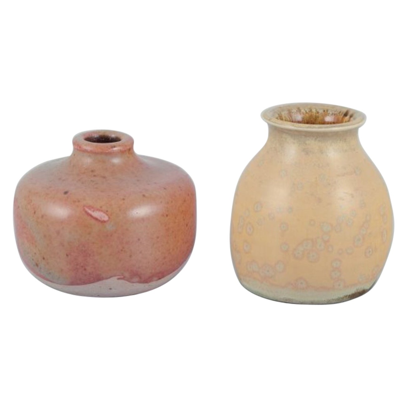Ellis Kuch e Wilhelm Kuch. Due vasi di ceramica unici. 1980s