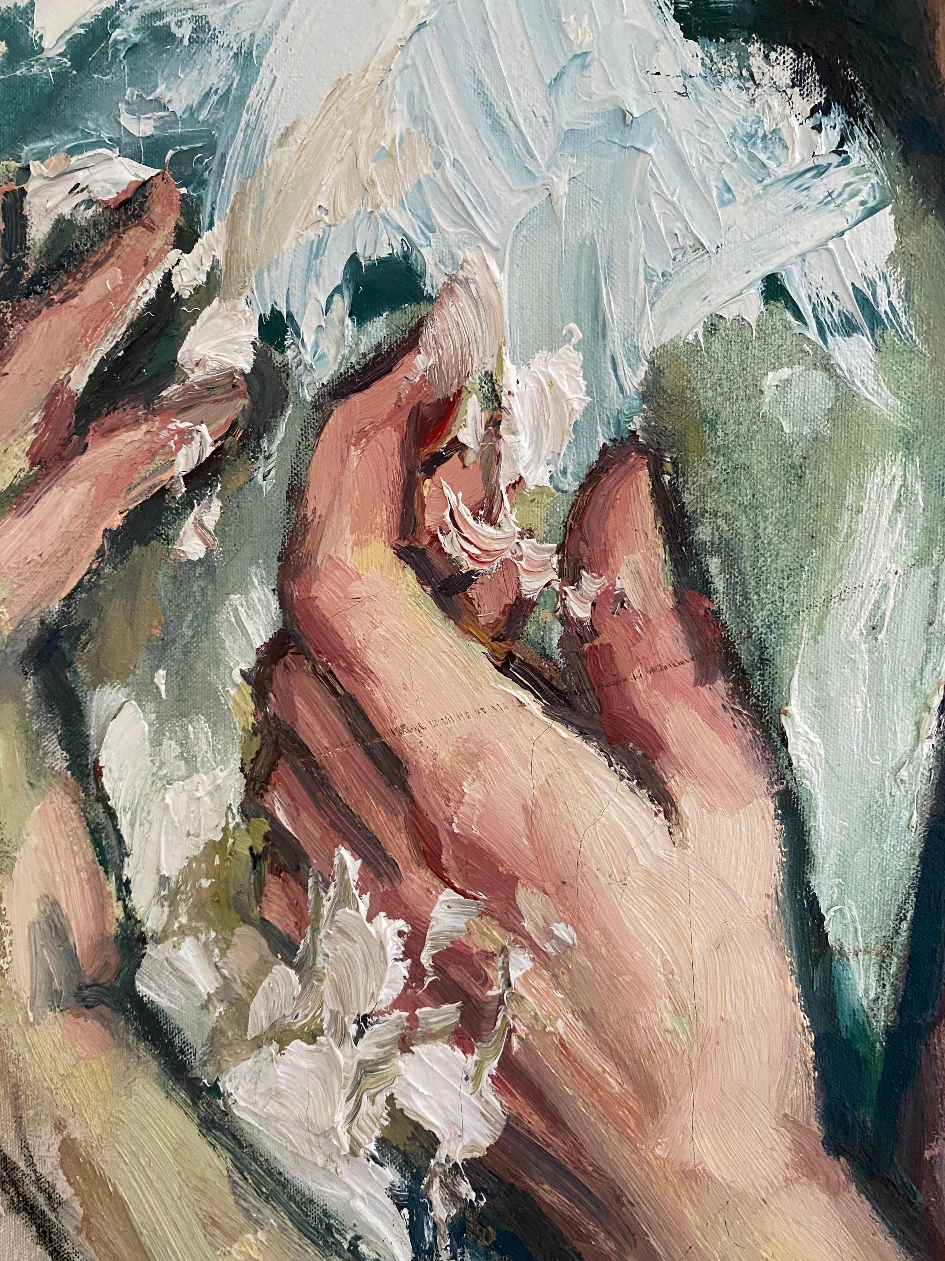 Óleo grande sobre lienzo Pintura de desnudo 