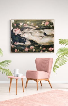 Oil on Canvas Nude Painting "Ophelia (Heart)"