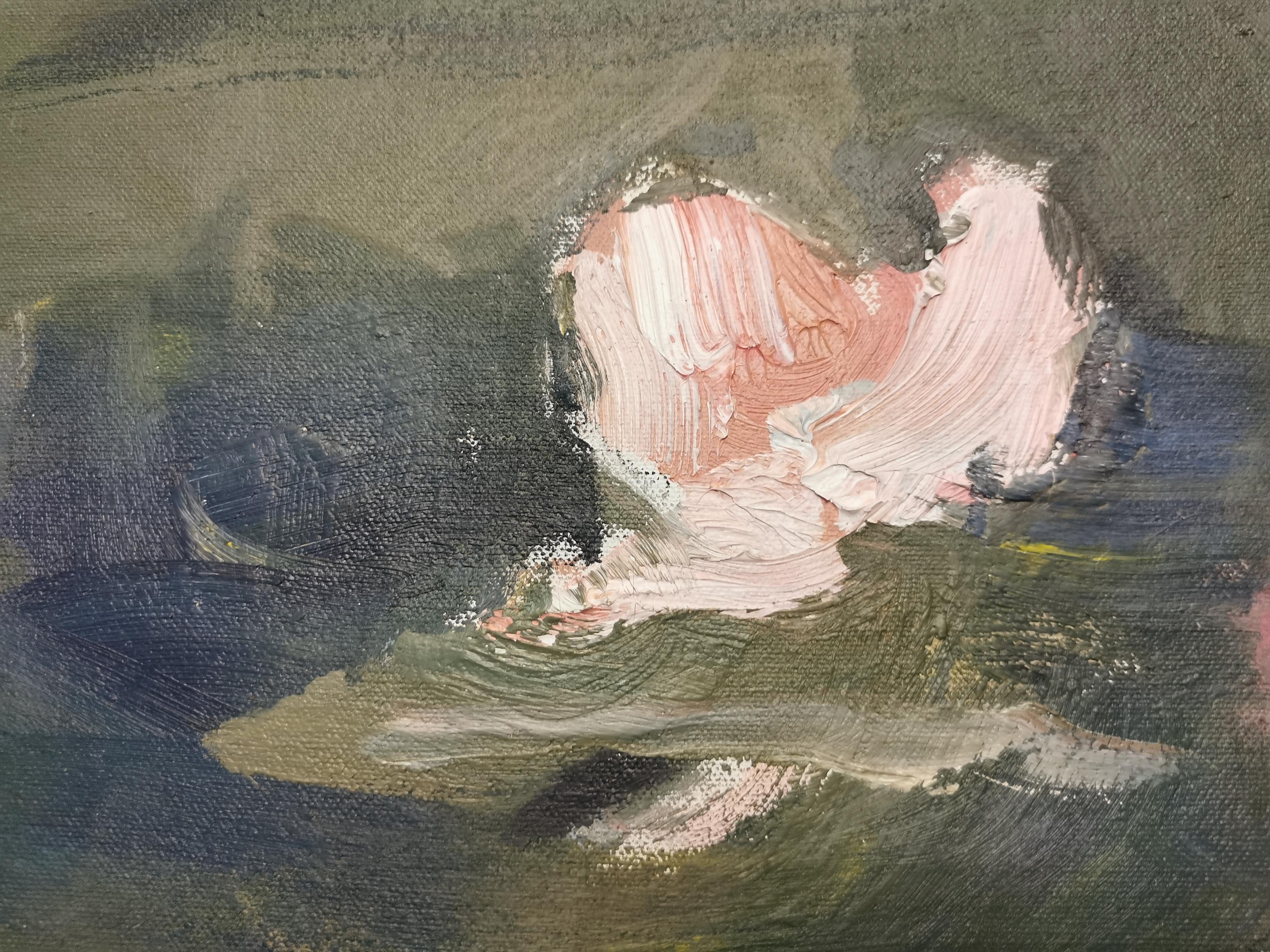 Öl auf Leinwand Aktgemälde „Ophelia (Heart)“ (Zeitgenössisch), Painting, von Elly Smallwood