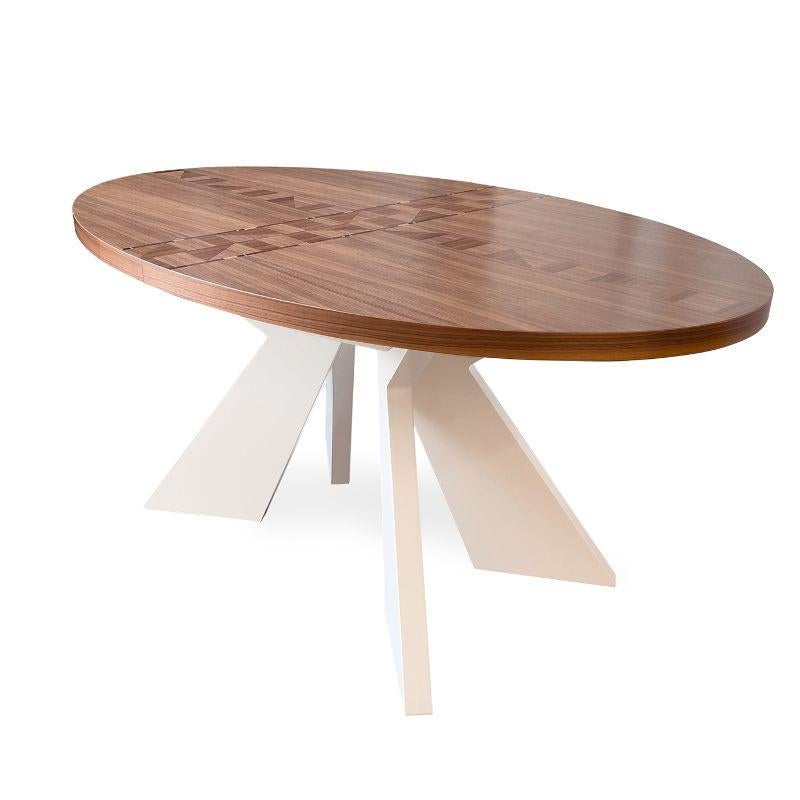 Modern Ellypse Canaletto Extendable Dining Table