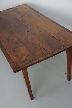 Table de salle à manger rustique en orme du 20e siècle