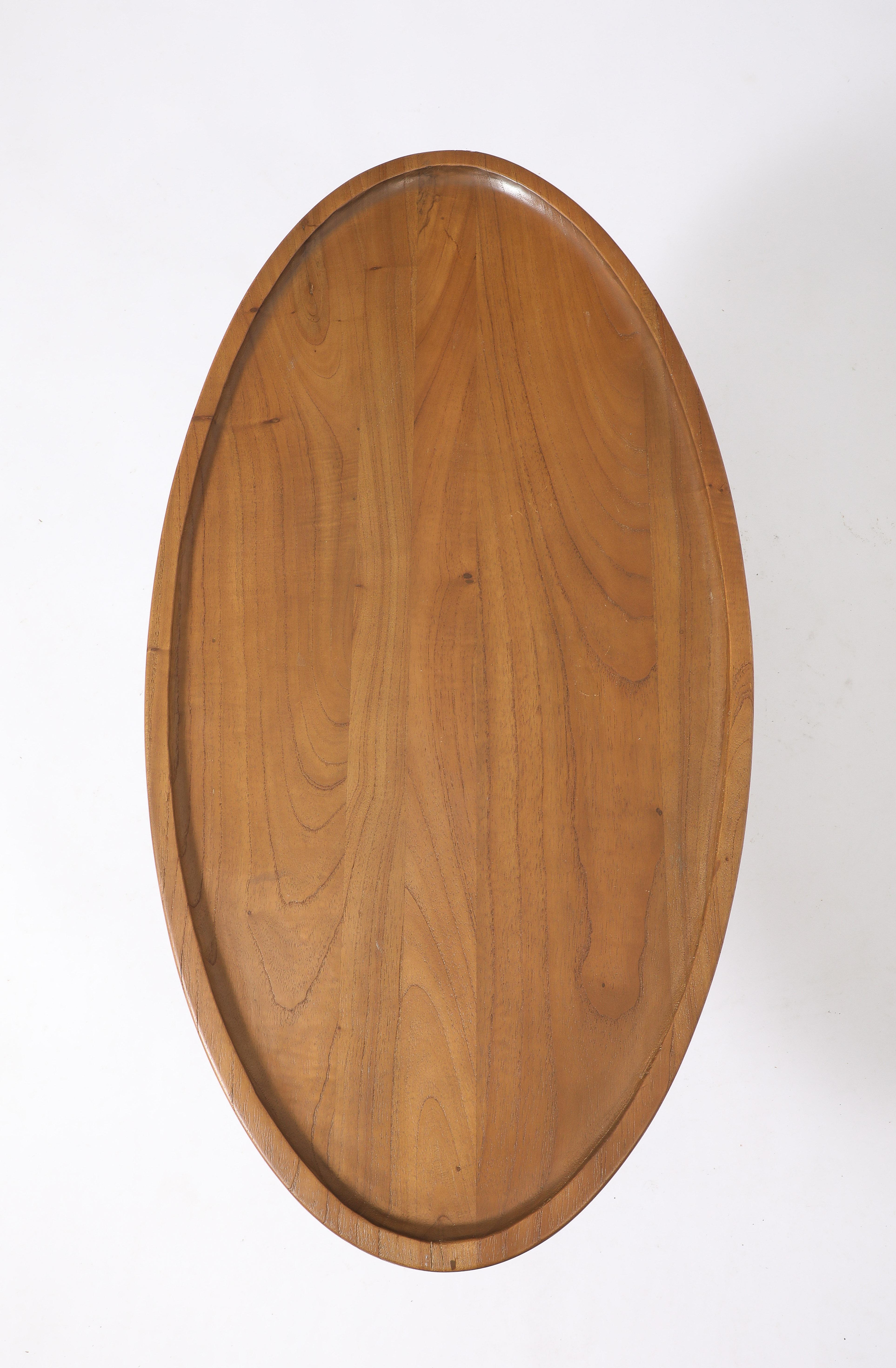 Table en orme et marbre, France, années 1960 Bon état - En vente à New York, NY
