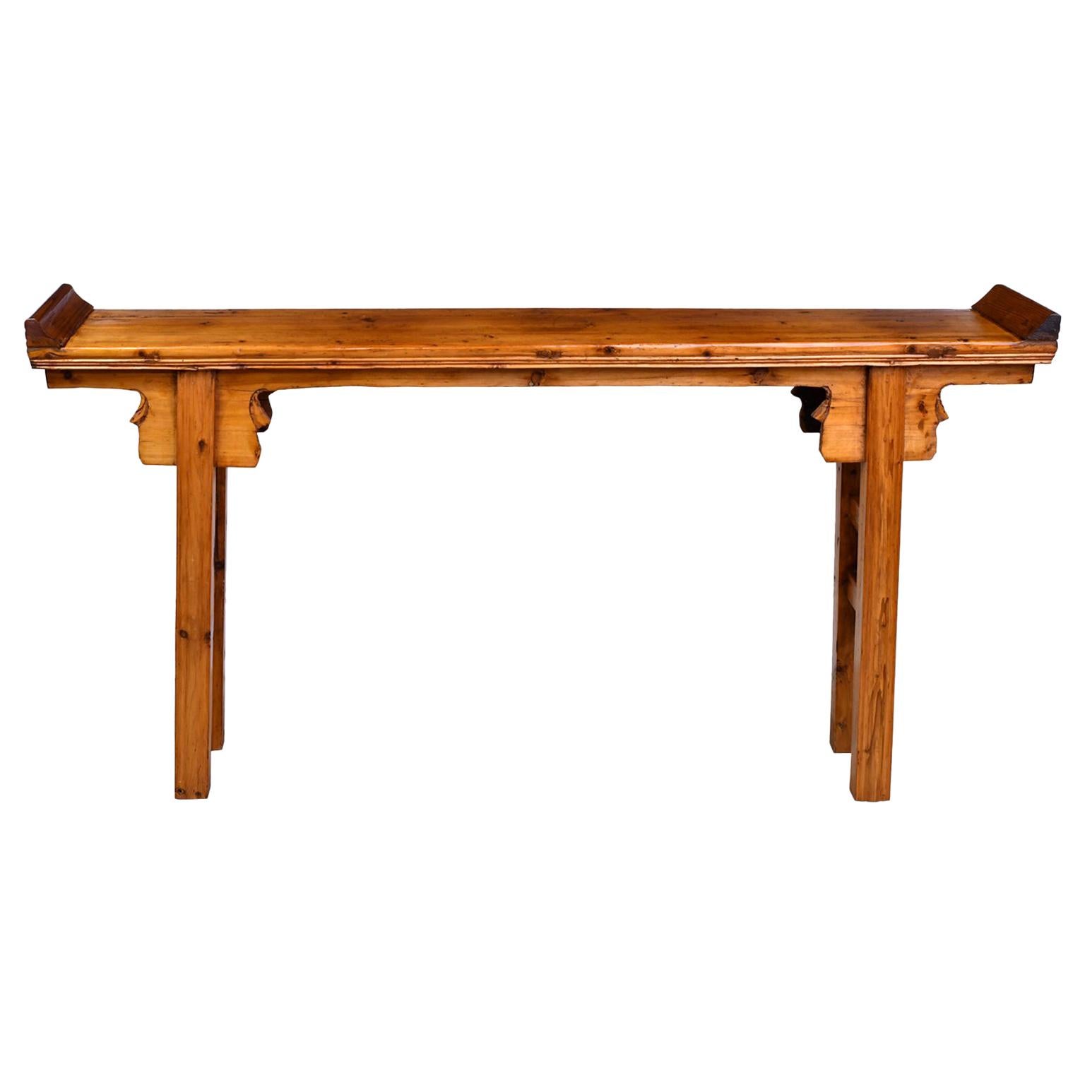 Elm and Pine Shanxi Altar Table, China, 20th Century For Sale