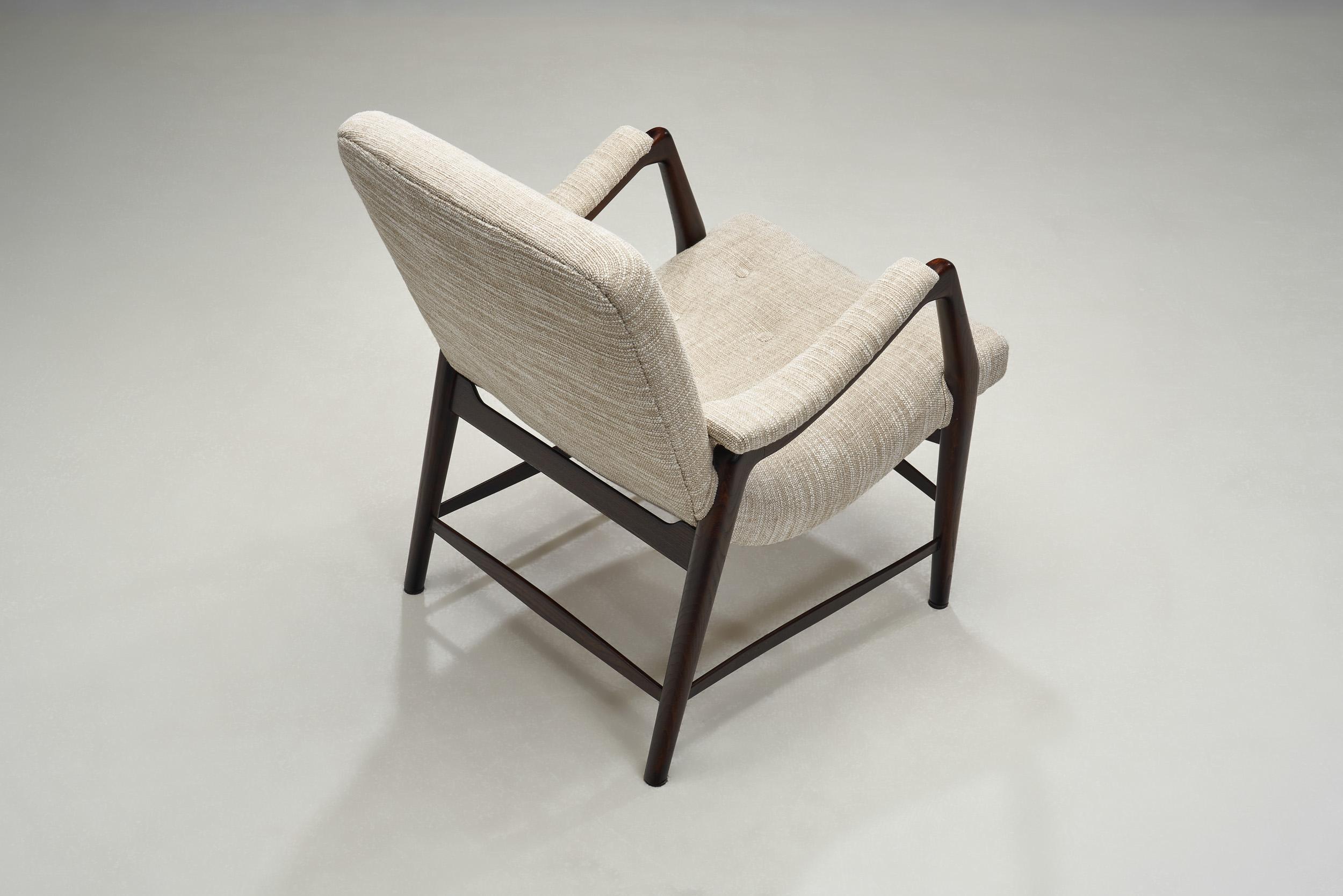 Sillón Elm de Arne Hovmand-Olsen para J.L. Møller Møbelfabrik, Dinamarca 1947 mediados del siglo XX en venta