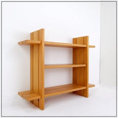 Elm Blonde Shelf attributed to Roland Haeusler for Maison Regain - 1980s