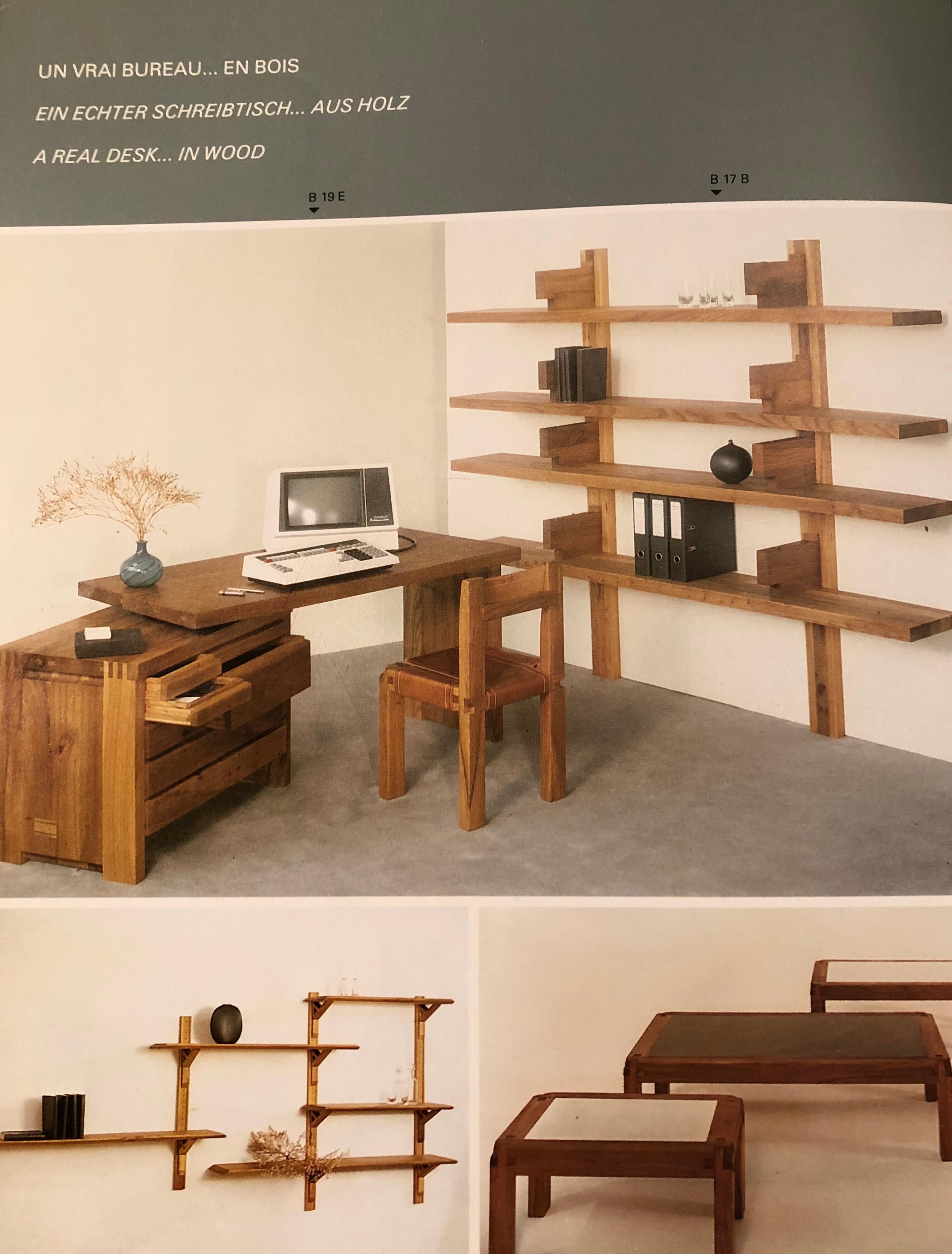 Bücherregale aus Ulmenholz von Pierre Chapo, Modell B17a 5