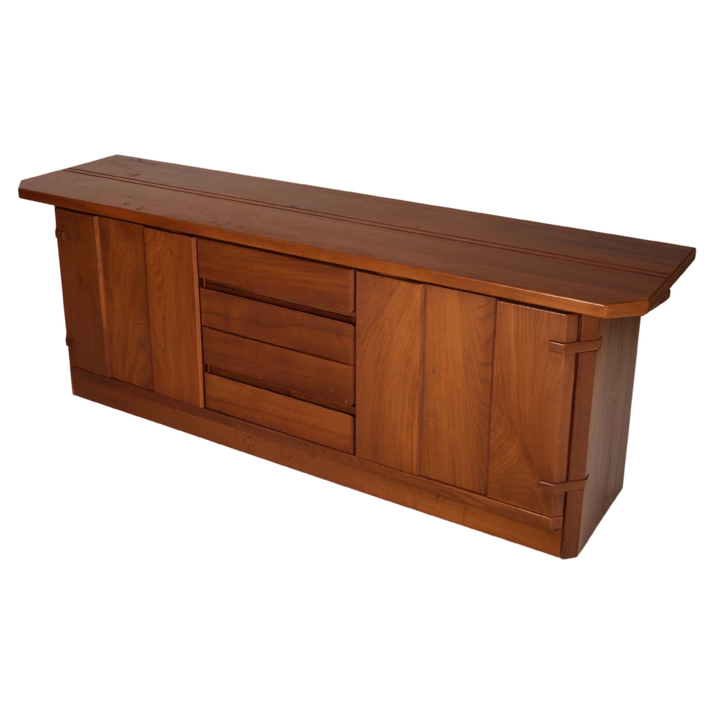 Mid-century french sideboard Elm buffet