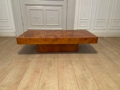 Table basse en loupe d'orme, 1970