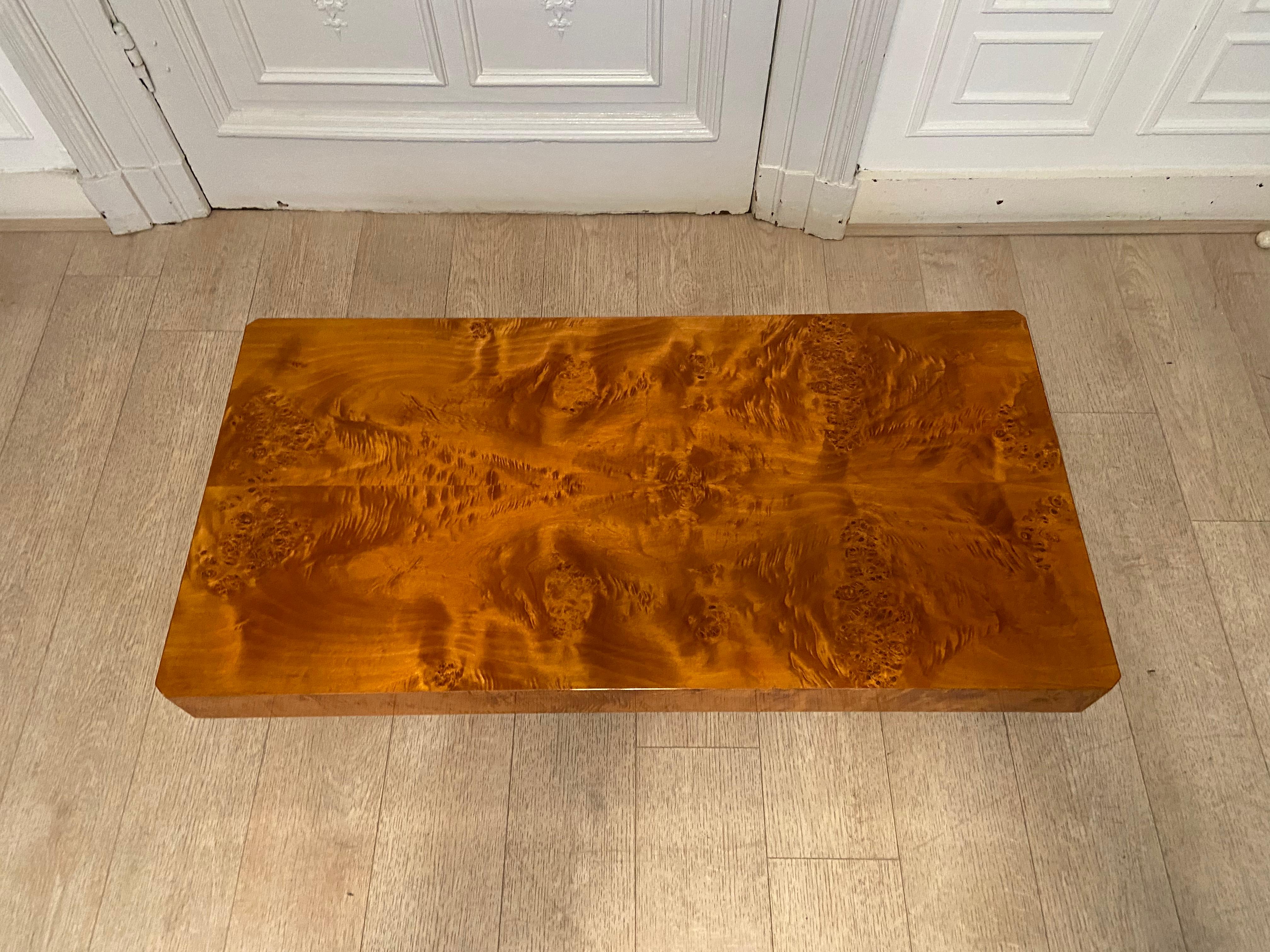 Elm Burl Coffee Table, 1970s In Good Condition In Brussels , BE