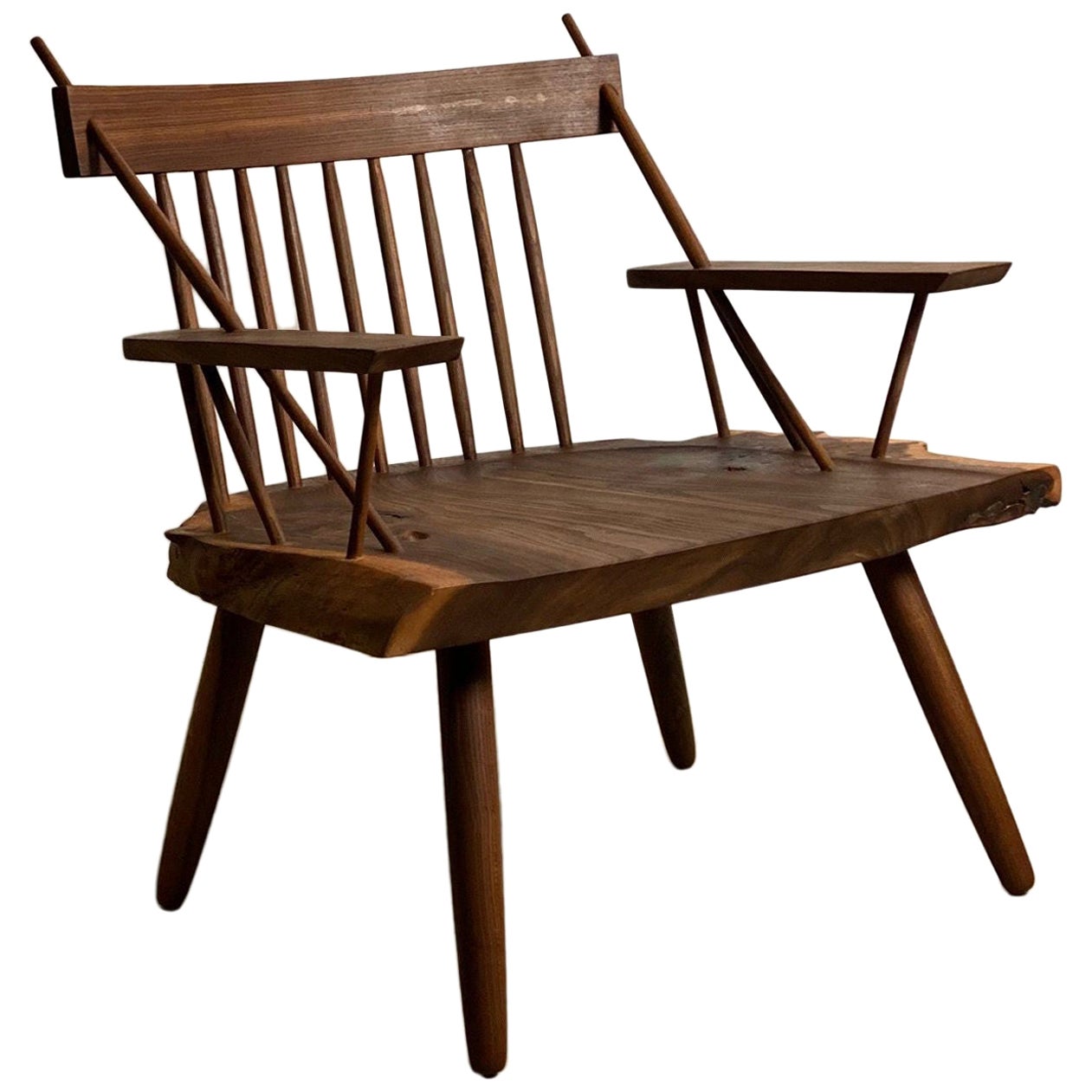 Silla de salón de madera de olmo de Michael Rozell, EE.UU. 2021 en venta