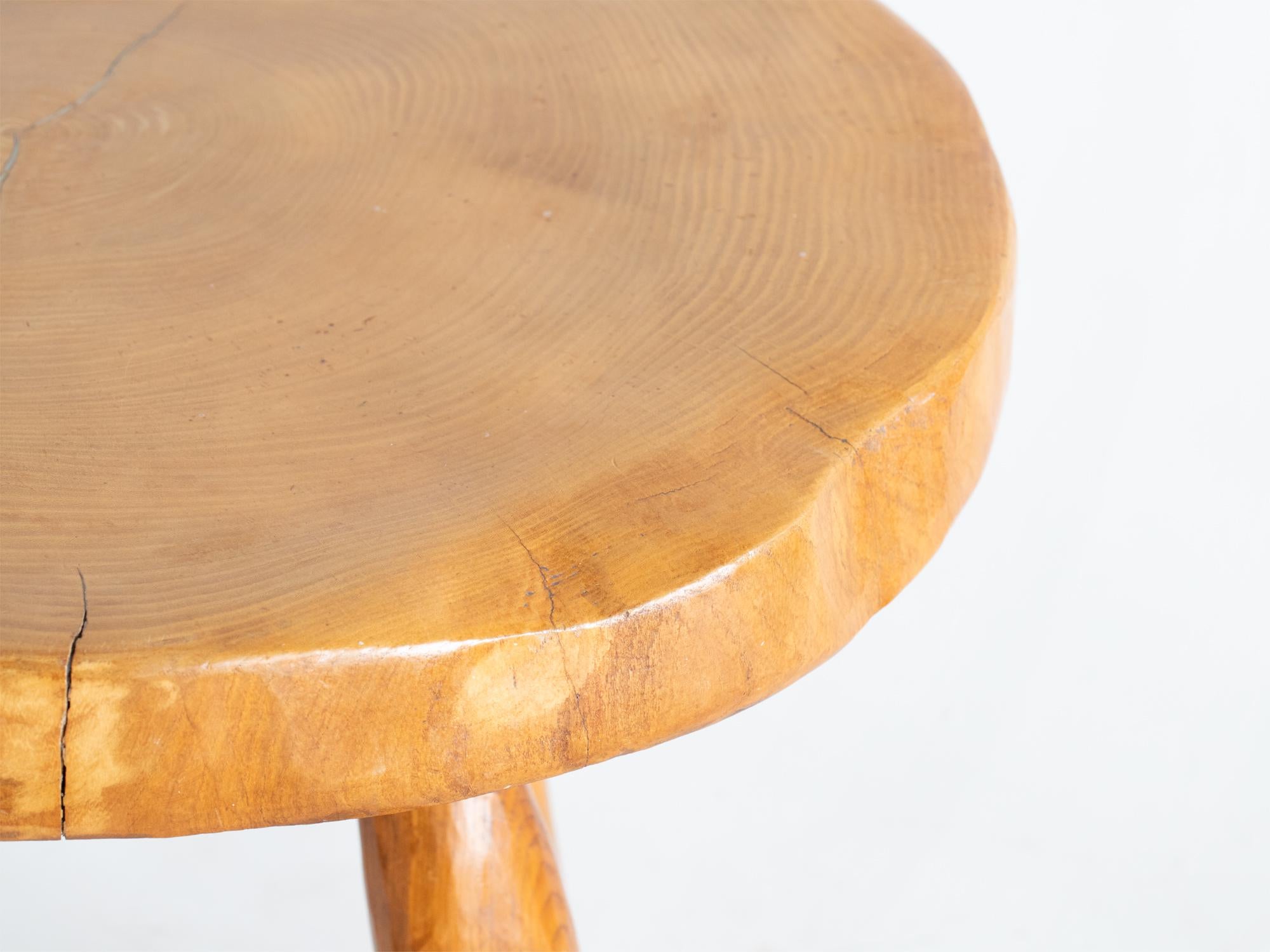 Late 20th Century Elm Center Table Attr. Maxie Lane For Sale