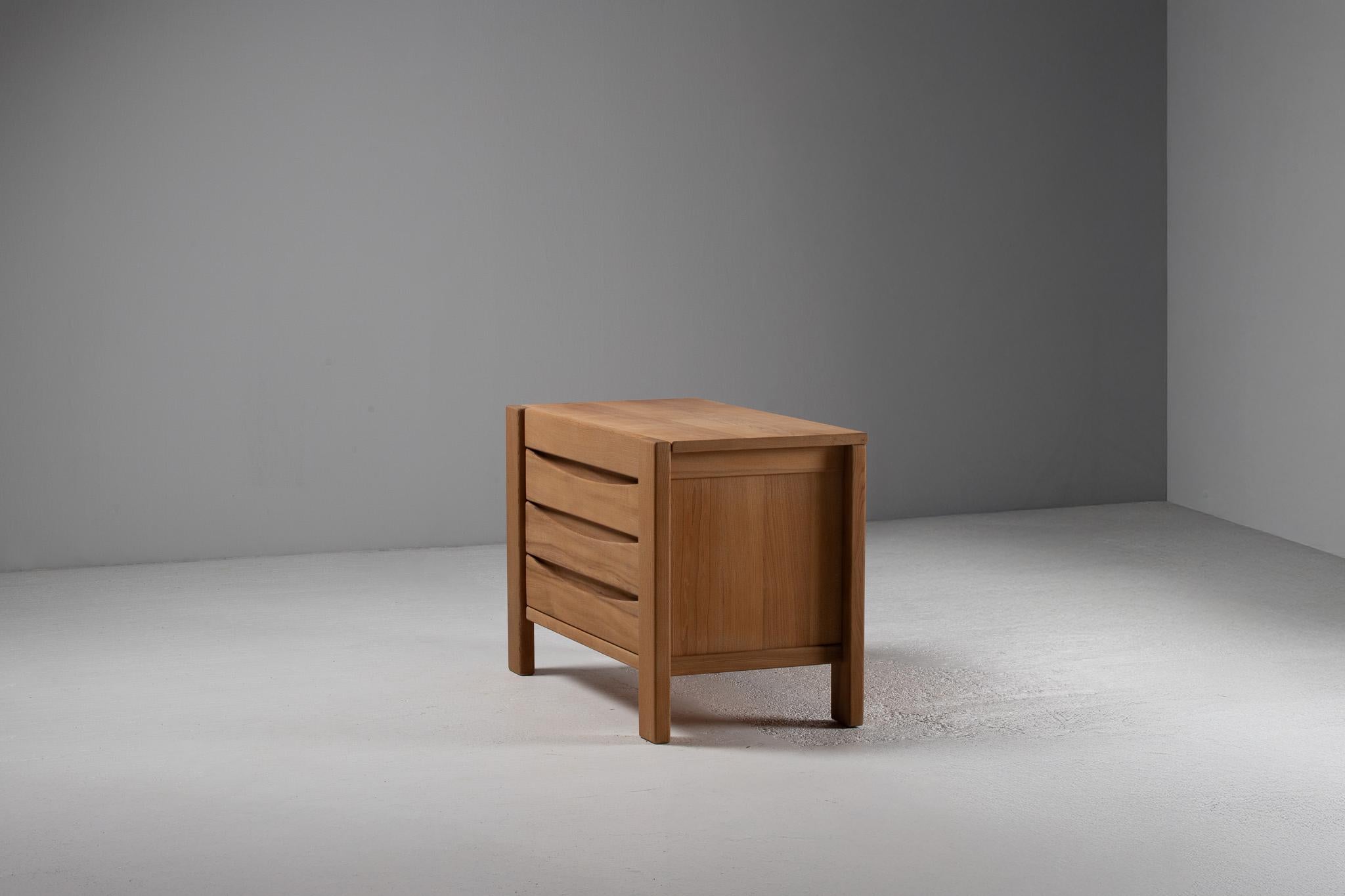 Commode en orme, Regain, France, années 1980 en vente 3