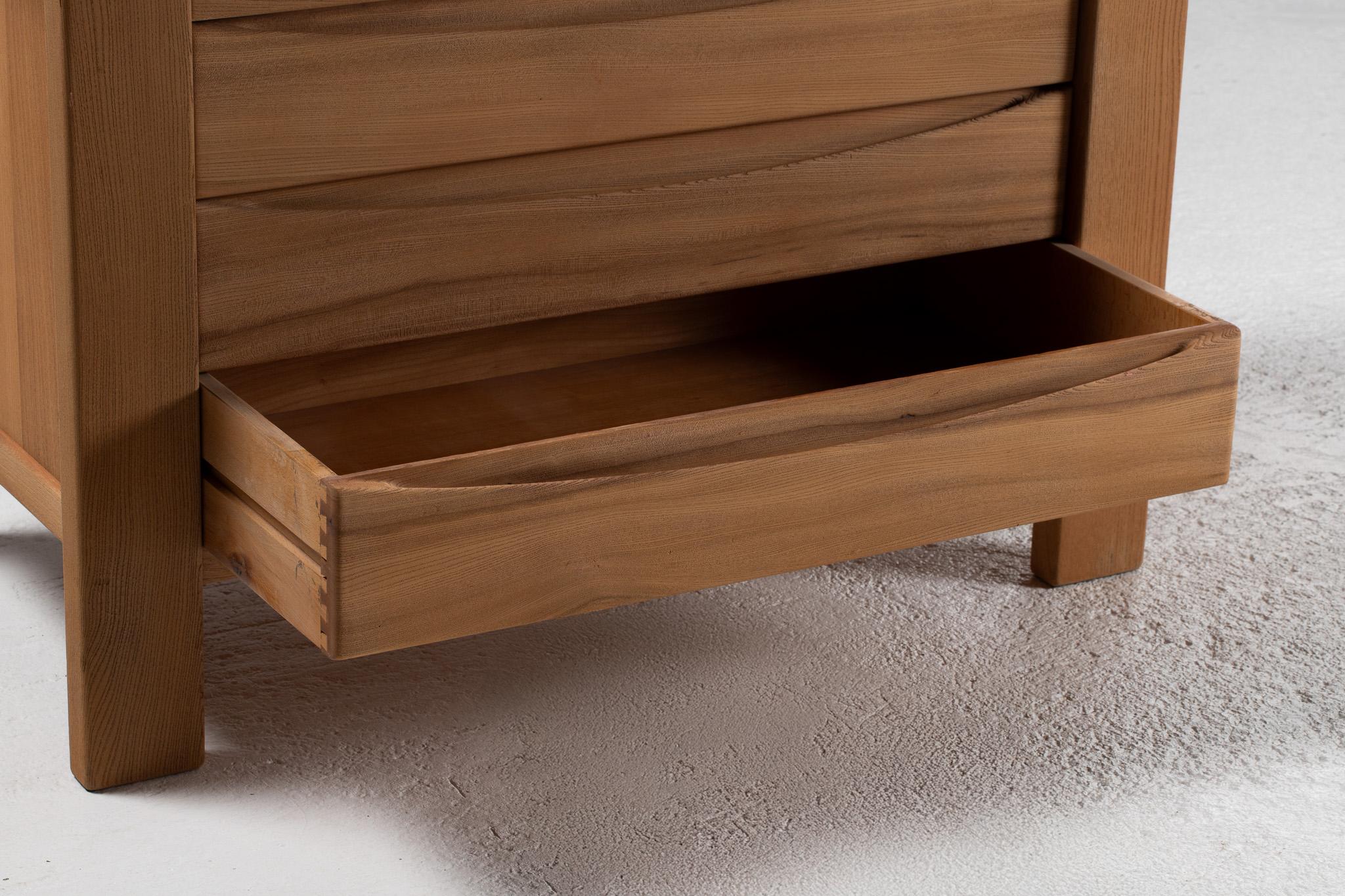Commode en orme, Regain, France, années 1980 en vente 1
