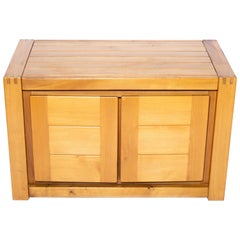Cassapanca / credenza in olmo di Pierre Chapo, Francia, circa anni '70