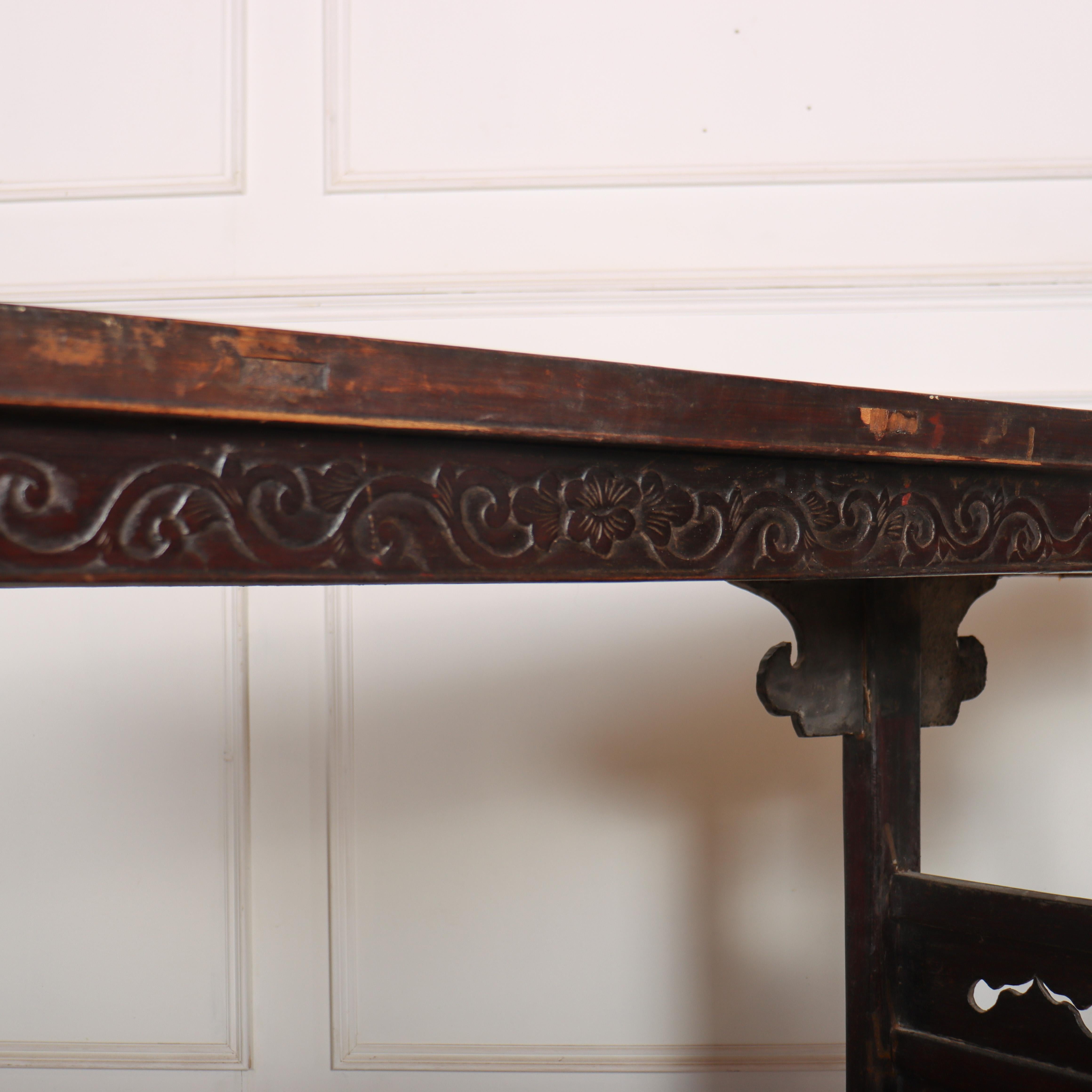 19th Century Elm Chinese Console Table For Sale