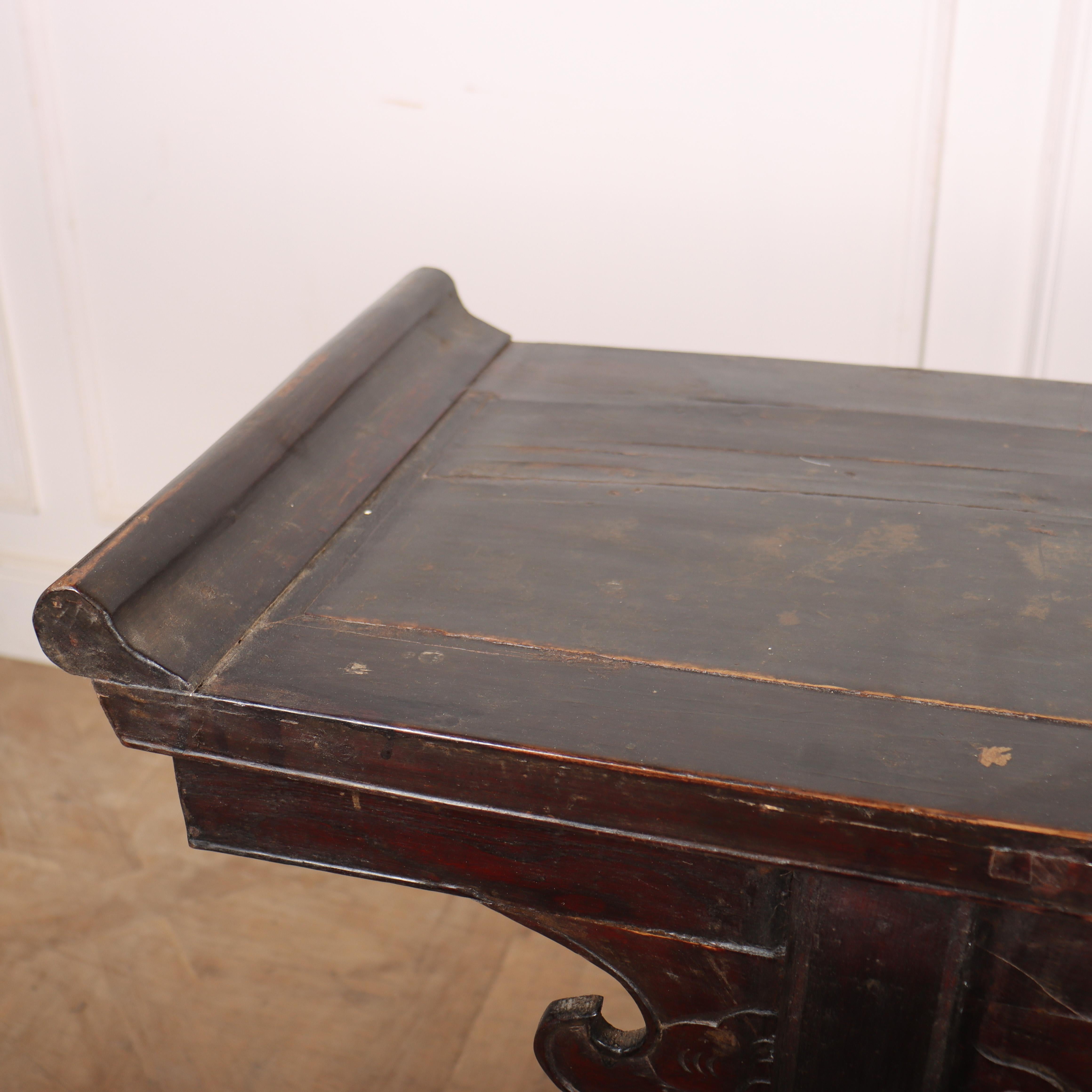 Elm Chinese Console Table For Sale 2