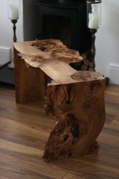 Custom Elm Waterfall Coffee Table by Fosfeen Handcrafted, Made-to-Order