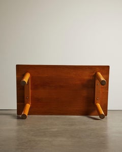Table basse en orme à la manière de Charlotte Perriand, France, c. 1960