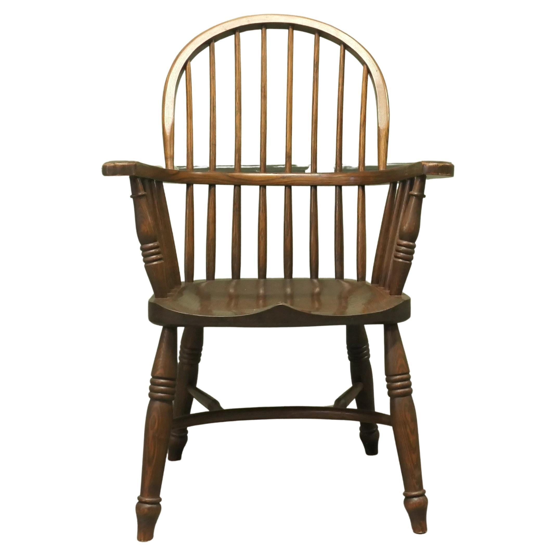 Chaise de sculpteur en orme avec civière à crinoline