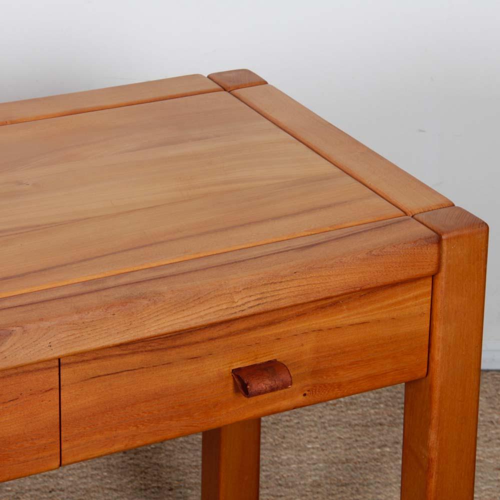 French Elm desk produced by Maison Regain, 1970s For Sale