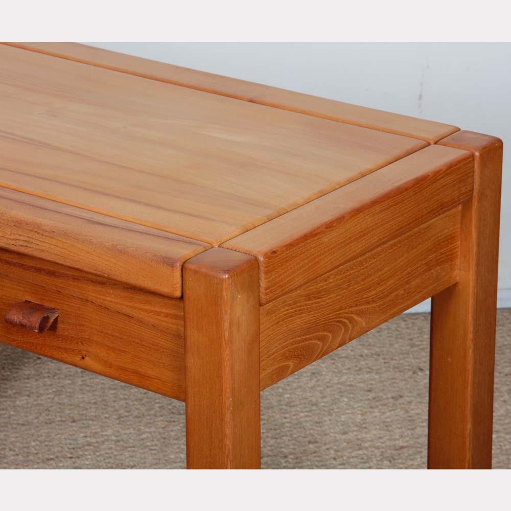Late 20th Century Elm desk produced by Maison Regain, 1970s For Sale