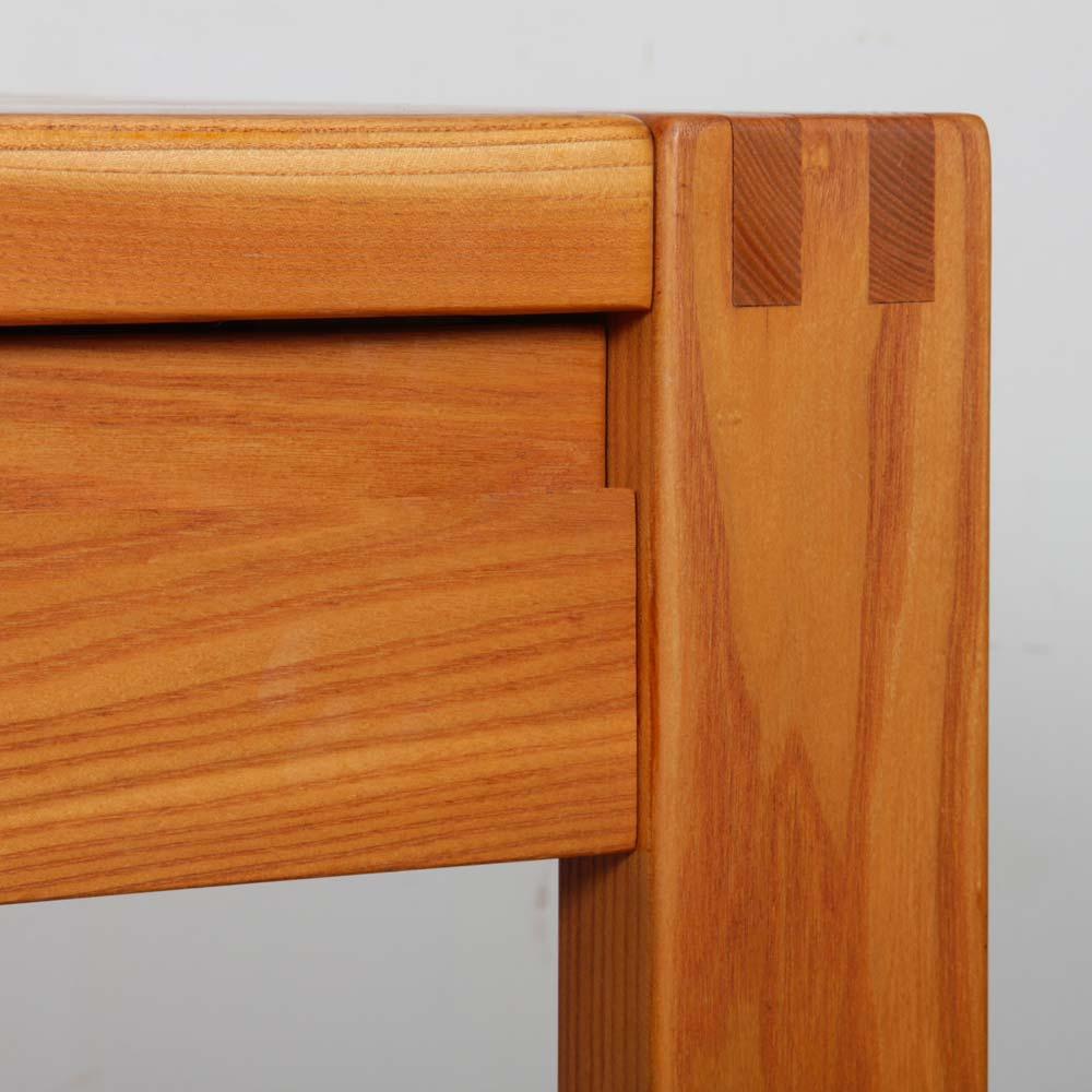 Late 20th Century Elm desk produced by Maison Regain, 1980s For Sale