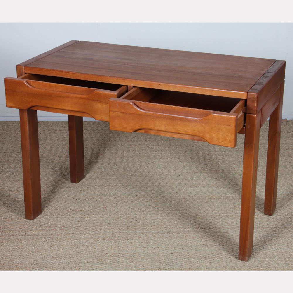 Late 20th Century Elm desk produced by Maison Regain, 1980s For Sale