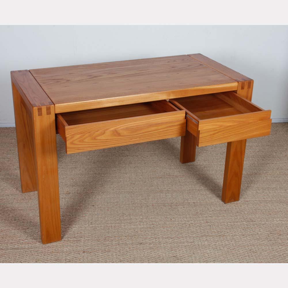 Elm desk produced by Maison Regain, 1980s For Sale 2