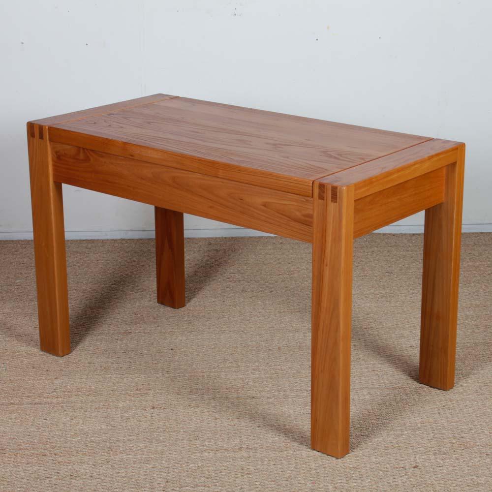 Elm desk produced by Maison Regain, 1980s For Sale 3
