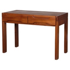 Elm desk produced by Maison Regain, 1980s
