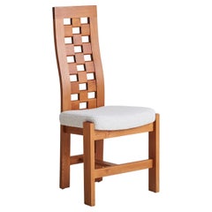 Elm Dining Chair Attributed to Maison Regain, 1970s - 8 Available
