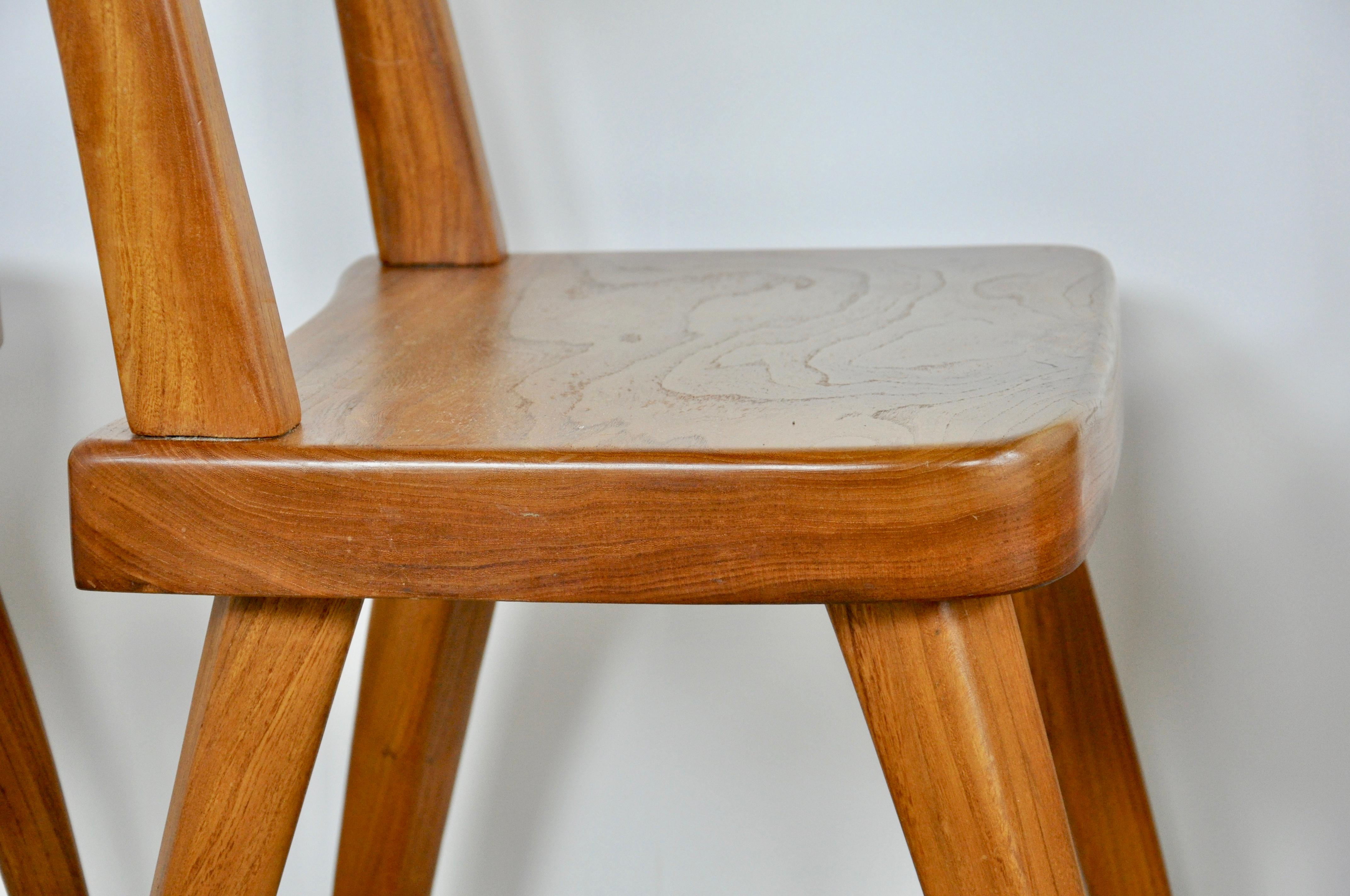 Elm Dining Table and Six Elm Chairs, 1960s 10