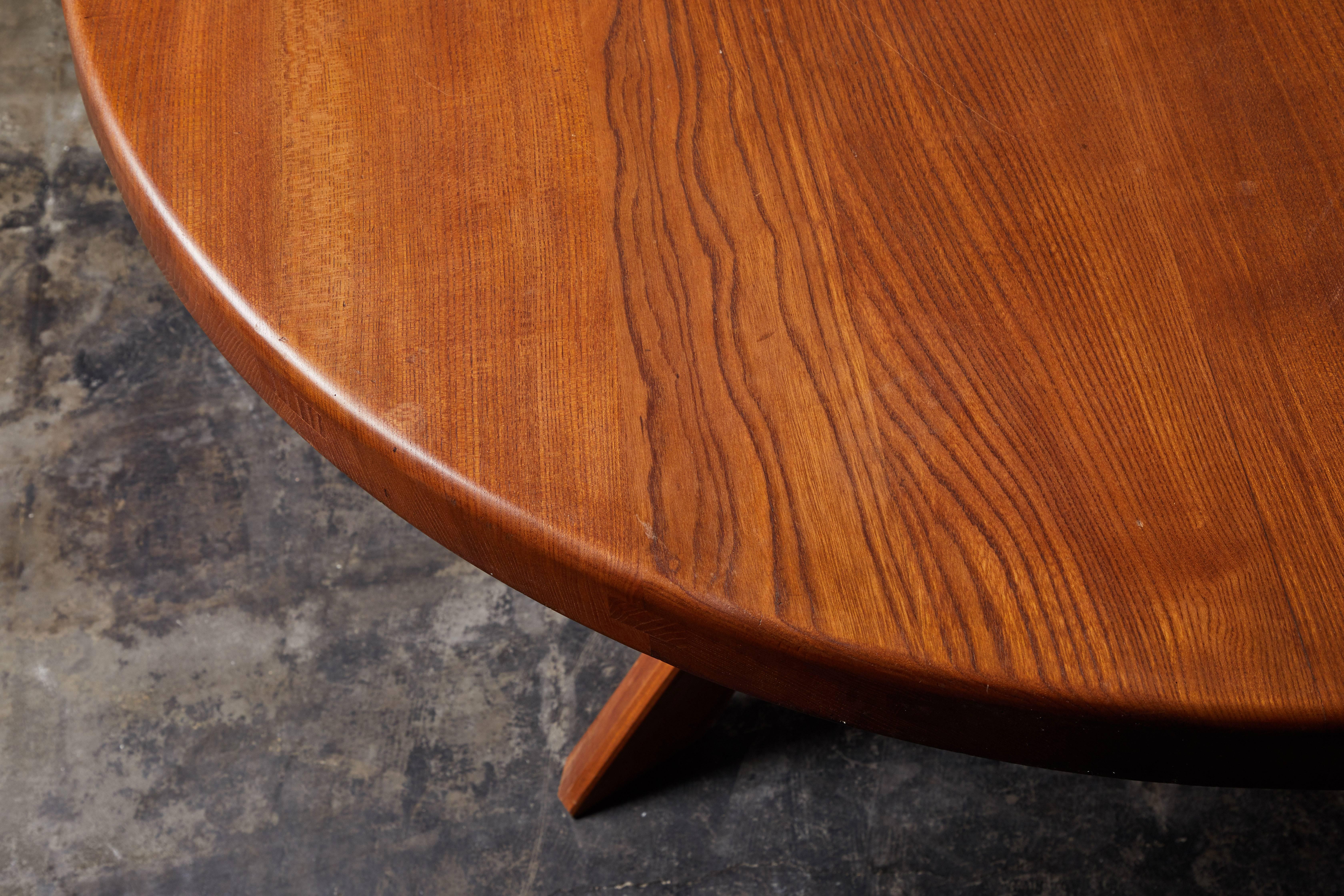 Elm Dining Table by Pierre Chapo 6