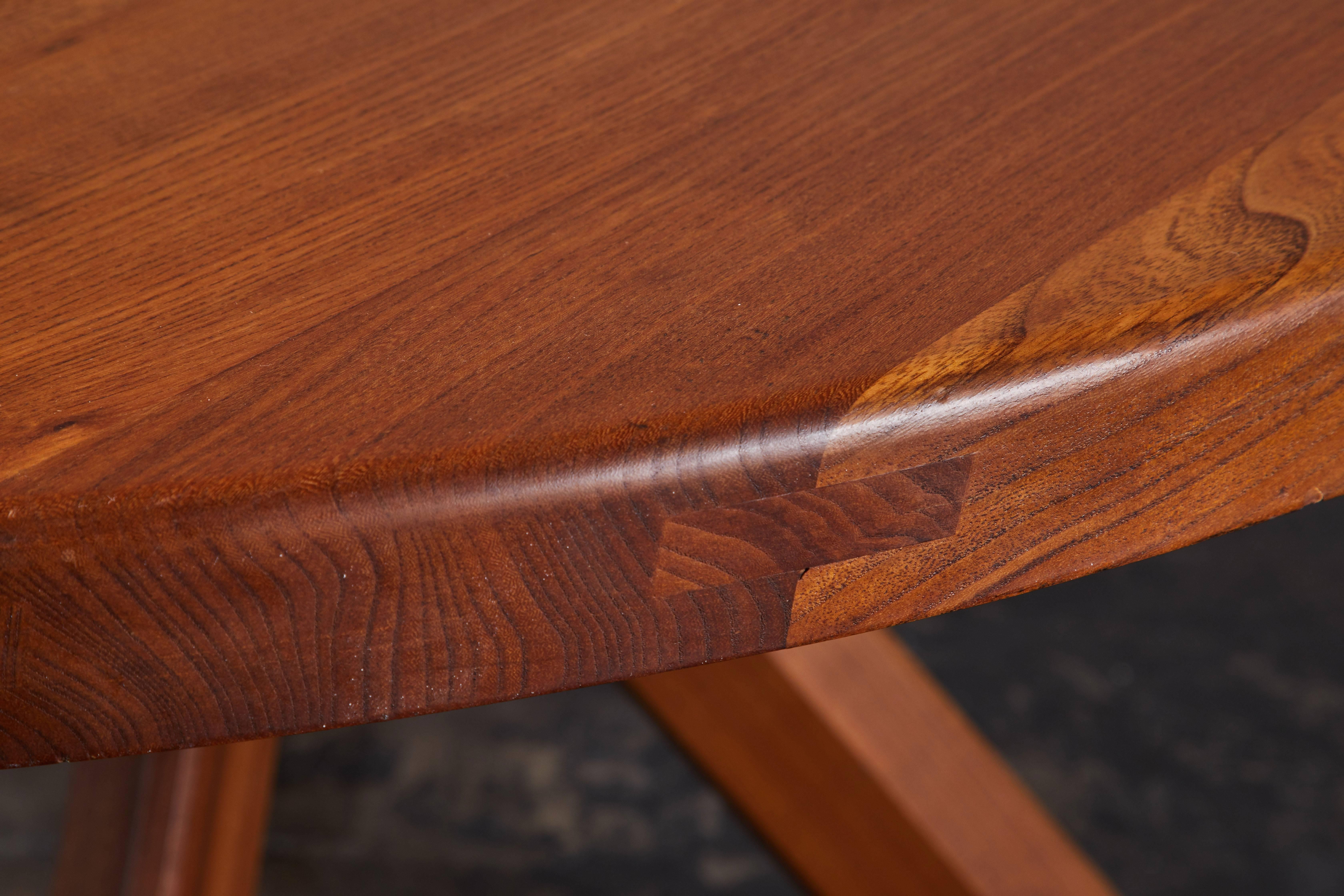 Elm Dining Table by Pierre Chapo 7