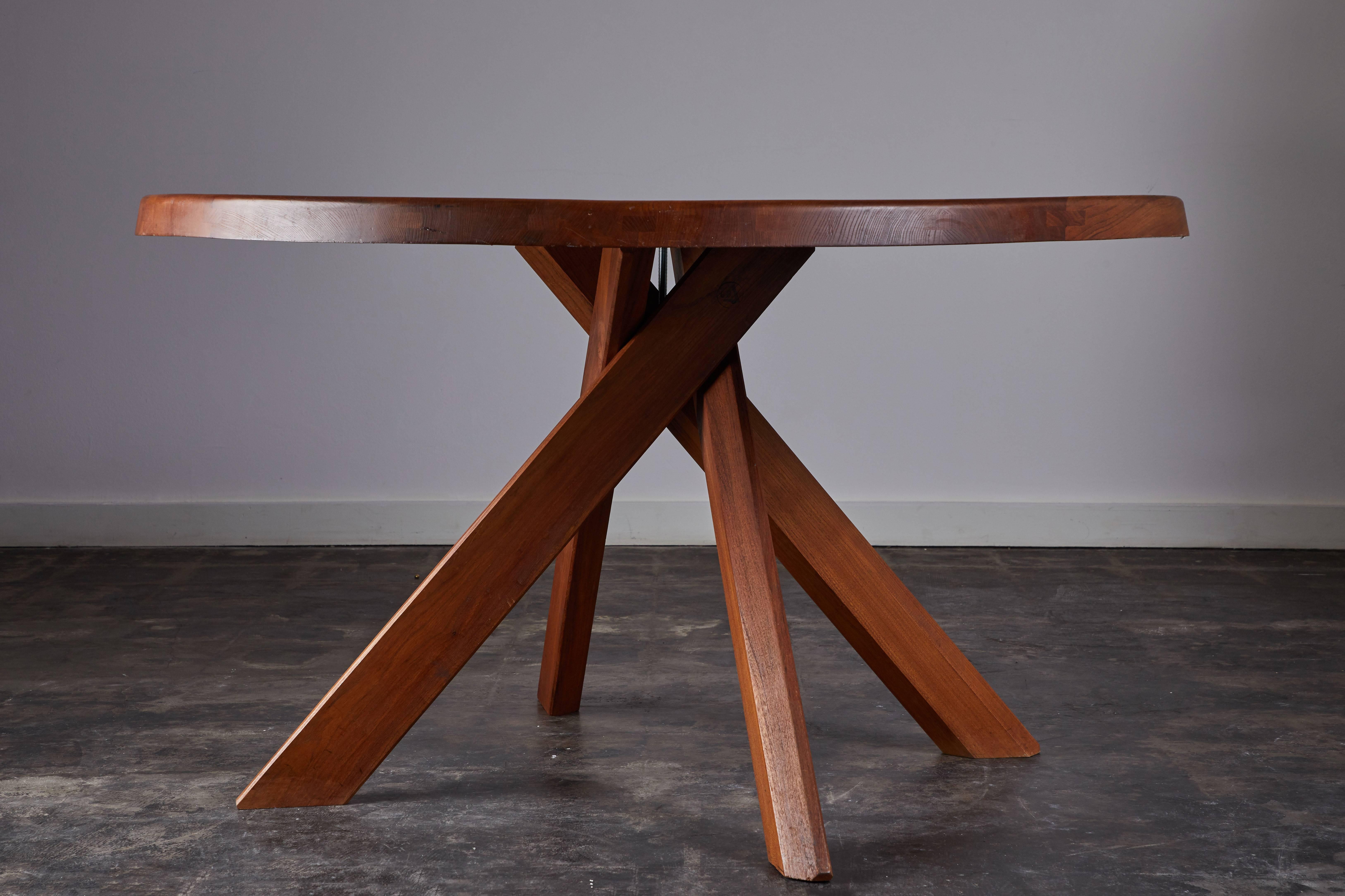 Elm Dining Table by Pierre Chapo 2