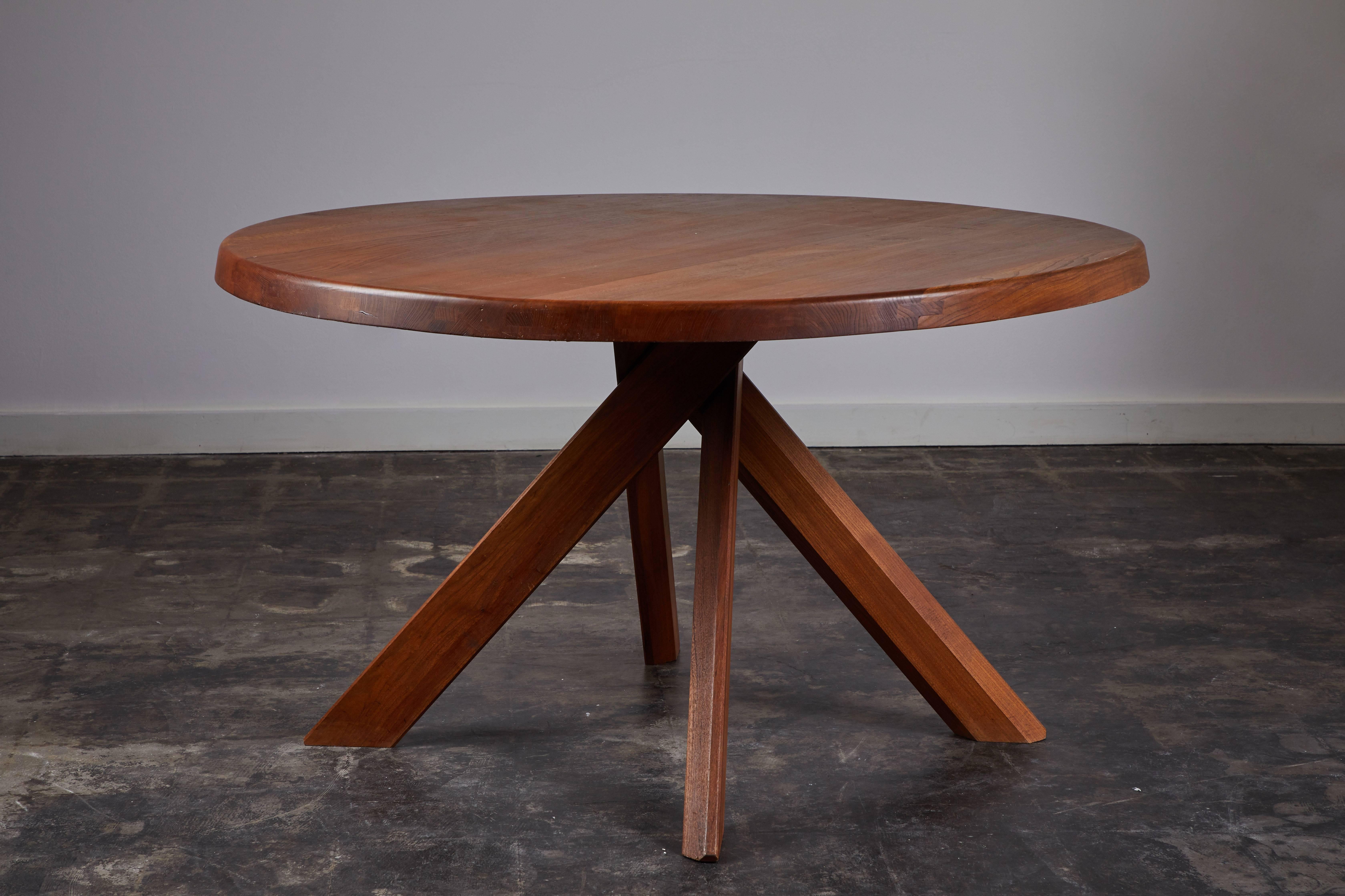 Elm Dining Table by Pierre Chapo 3