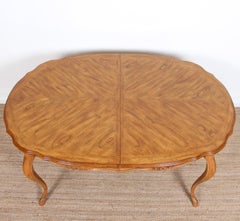 Elm Dining Table Extending 8 to 10-Seat French Country