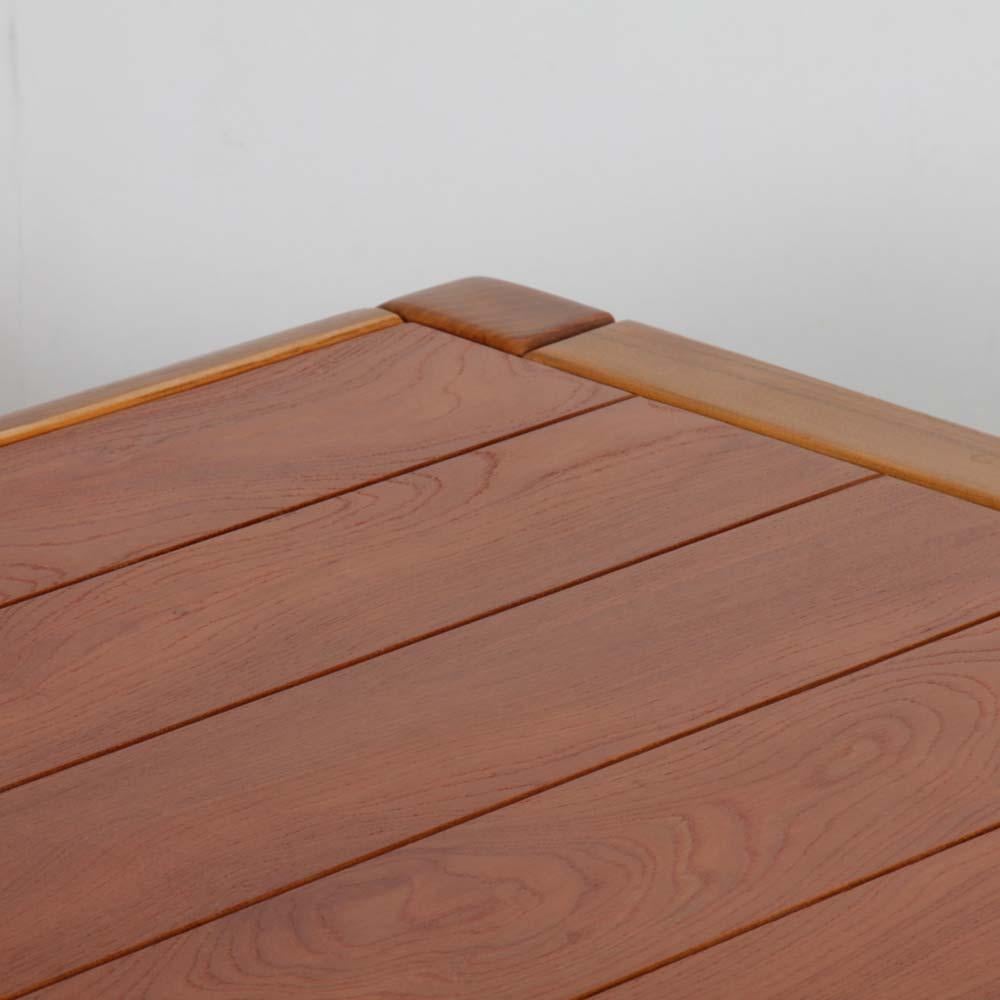 Elm dining table for Maison Regain, 1970s For Sale 2