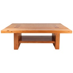 Elm Dining Table in the Manner of Chapo