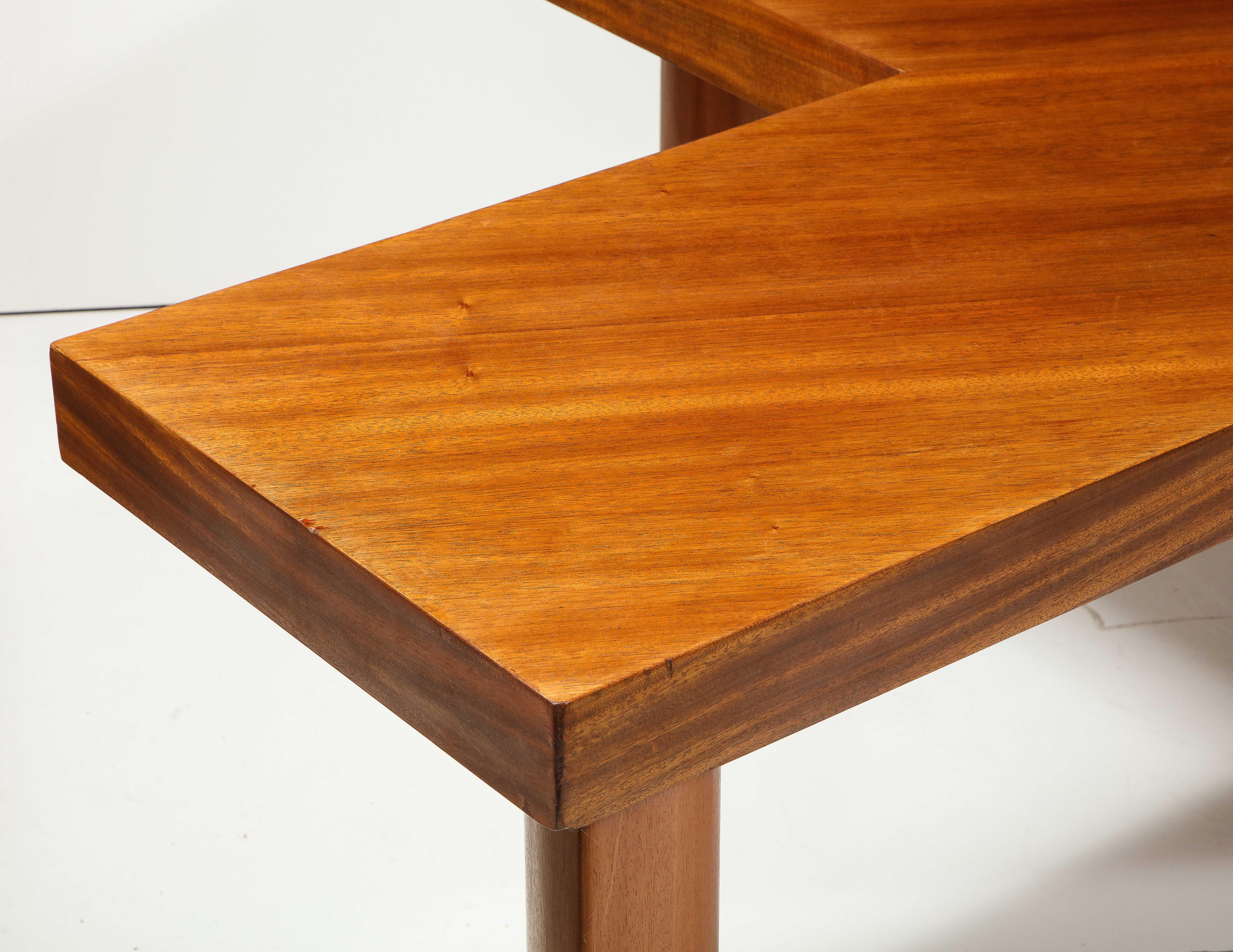 Elm Double Desk in the Manner of Charlotte Perriand, France, circa 1940 For Sale 6