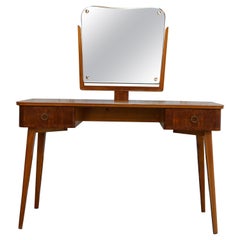 Elm Dressing Table Vanity with Burl Elm Accents and Inlay