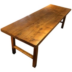 Antique Elm Farmhouse Table / Monastery Table