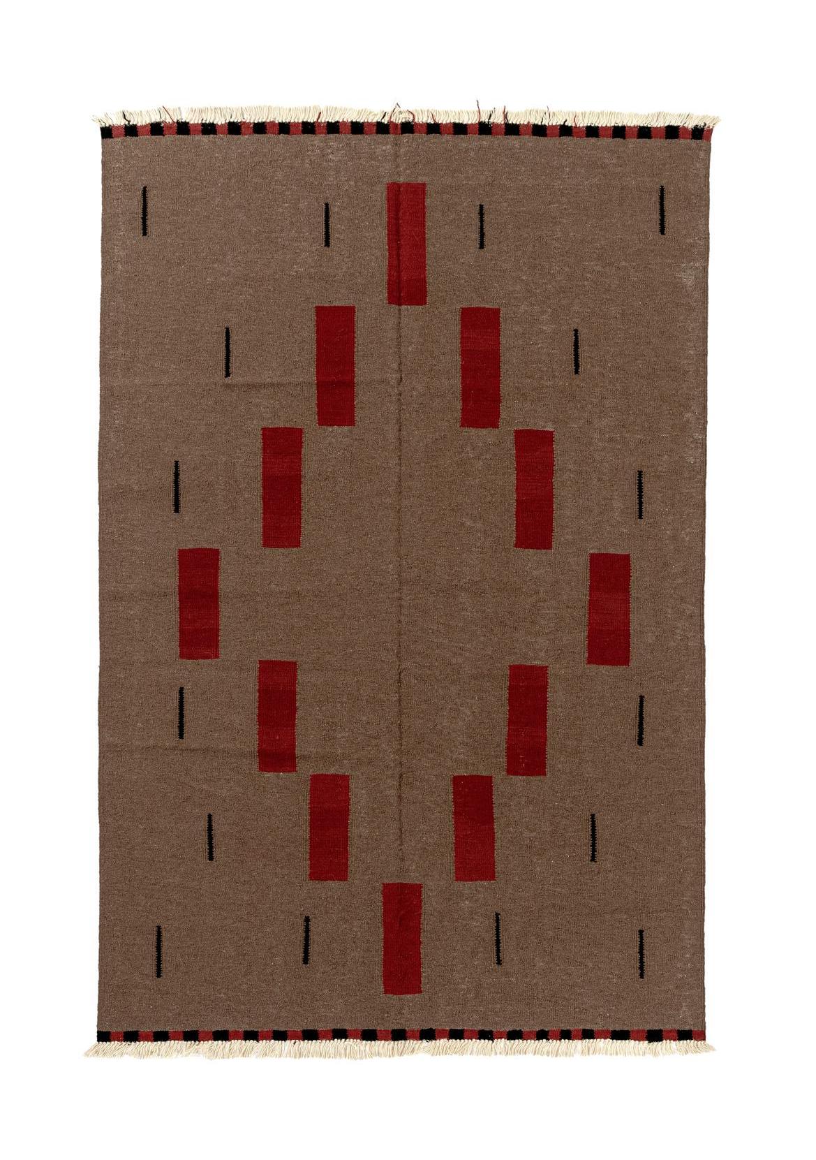 Elm Kilim 103 Rug by ETHNİCLOOM
Dimensions:  W 185 x H 280 cm
Materials: Wool Weave. 

The Founder
Ethnicloom was founded as a natural continuation of its creator, Elif Gönensay’s lifelong passion for design and her talent for beautifying spaces.