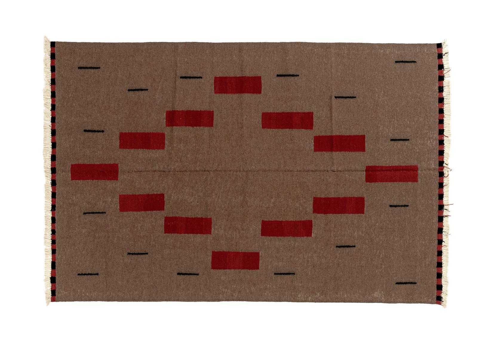 Wool Elm KKilim 166 Rug by ETHNİCLOOM For Sale